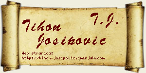 Tihon Josipović vizit kartica
